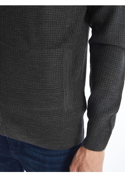 Yeni Sezon Standart Kalıp Dik Yaka Erkek Triko Hırka modelleri