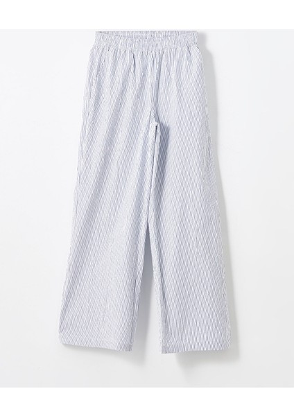 Yeni Sezon Beli Lastikli Çizgili Kadın Pantolon indirimleri