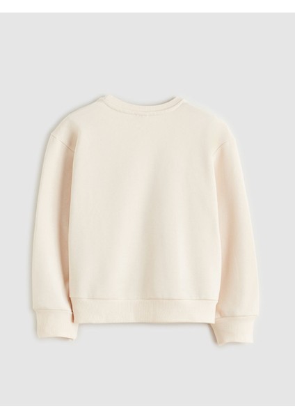 Yeni Sezon Bisiklet Yaka Baskılı Kız Çocuk Sweatshirt fiyatları