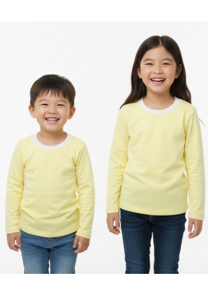 Kız/erkek Çocuk Bluz 3 Iplik Kışlık