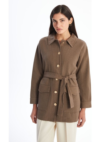 Yeni Sezon Tüvit Kadın Gömlek Ceket