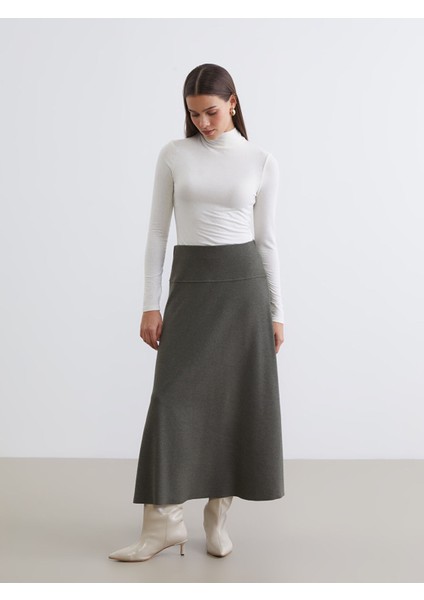 Yeni Sezon Beli Lastikli Kloş Etek