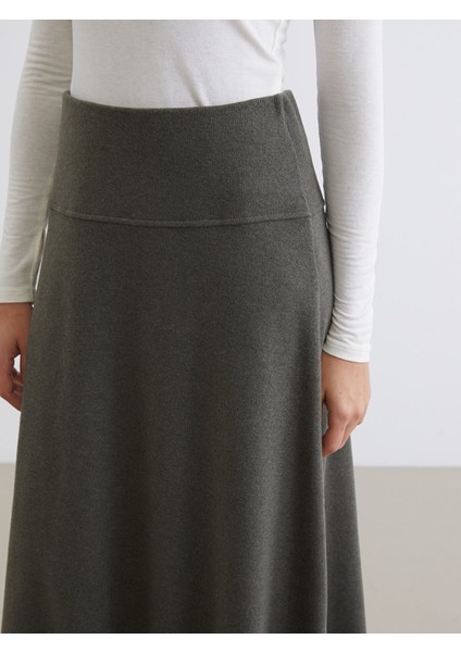 Yeni Sezon Beli Lastikli Kloş Etek modelleri