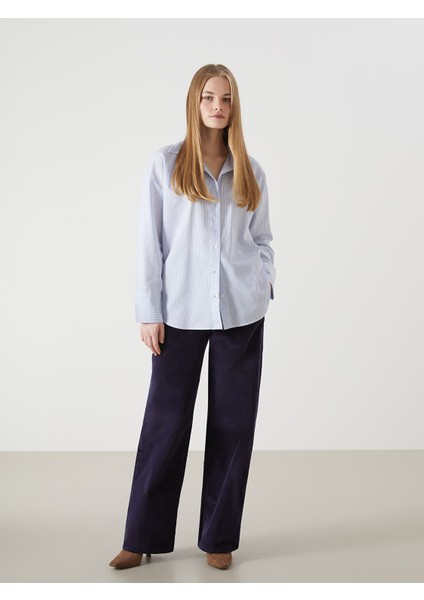 Yeni Sezon Beli Lastikli Kadife Kadın Pantolon