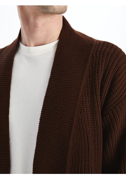 Yeni Sezon Standart Kalıp Şal Yaka Erkek Triko Hırka modelleri