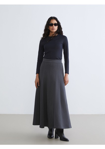 Yeni Sezon Beli Lastikli Kloş Etek
