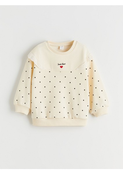 Yeni Sezon Bisiklet Yaka Kalın Kız Çocuk Sweatshirt