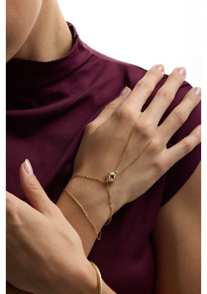 14 Ayar Altın Beyaz Mineli Şahmeran