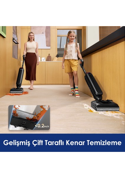 Floor One S9 Artist Neo Kablosuz Akıllı Islak Kuru Süpürge, Zemin Temizleyici Paspas, 22KPA Güçlü Emiş, iloop Akıllı Emiş, Hyperstretch 180° Yatırılabilir Tasarım fırsatları