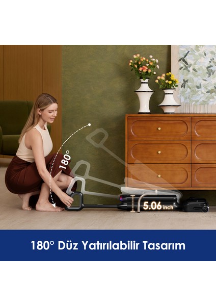 Floor One S9 Artist Neo Kablosuz Akıllı Islak Kuru Süpürge, Zemin Temizleyici Paspas, 22KPA Güçlü Emiş, iloop Akıllı Emiş, Hyperstretch 180° Yatırılabilir Tasarım