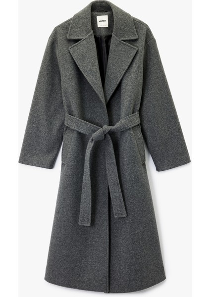 Kemerli Kaban Kaşe Uzun Kollu Cepli