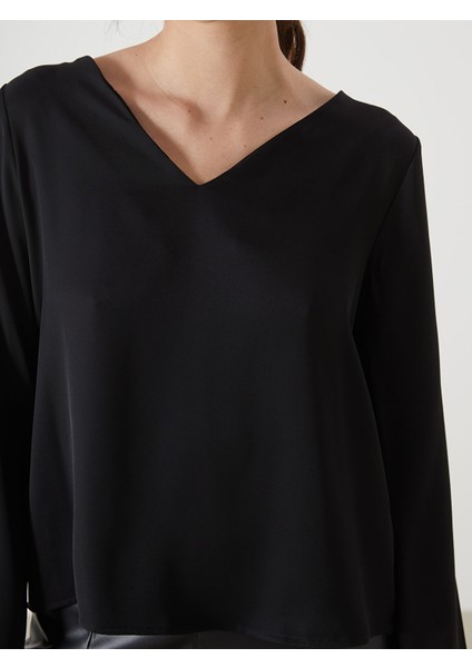 Yeni Sezon V Yaka Kadın Bluz modelleri