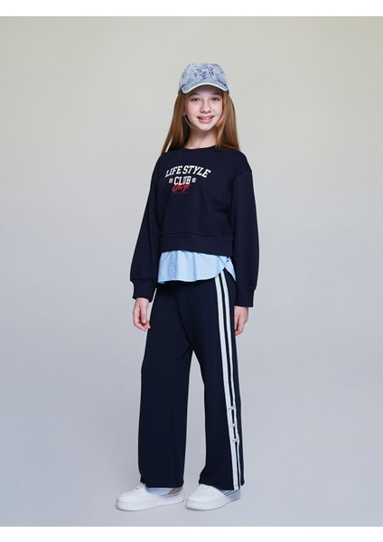 Yeni Sezon Beli Lastikli Kız Çocuk Eşofman Altı