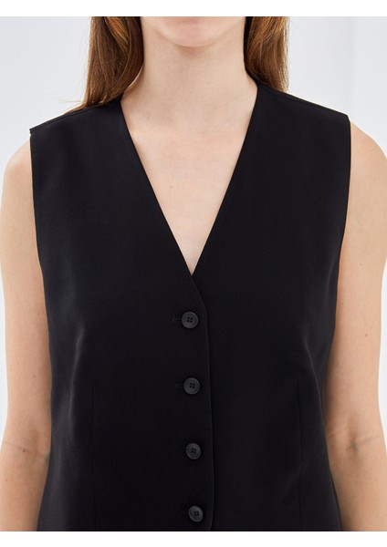 Yeni Sezon V Yaka Kadın Klasik Yelek modelleri