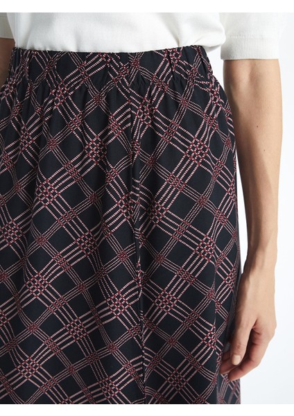 Yeni Sezon Beli Lastikli Desenli Kadın Etek fırsatları