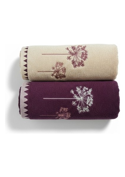 Erba Seca 2’li Nakışlı Kutulu Havlu Seti – %100 Pamuk, Yumuşak ve Şık 50×90 cm modelleri