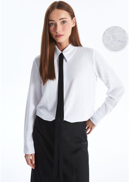 Yeni Sezon Fular Detaylı Kadın Gömlek