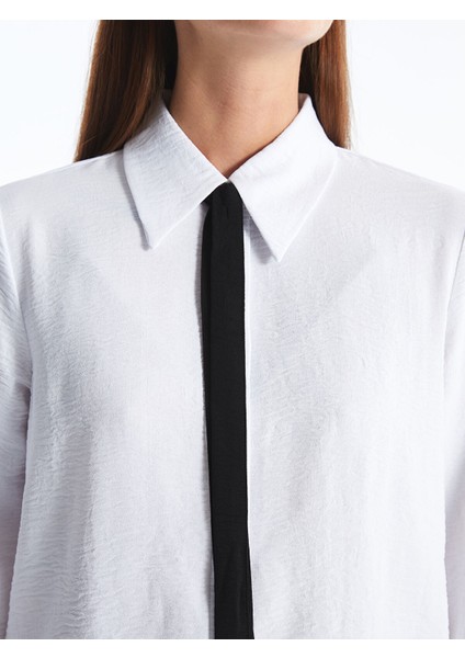 Yeni Sezon Fular Detaylı Kadın Gömlek modelleri