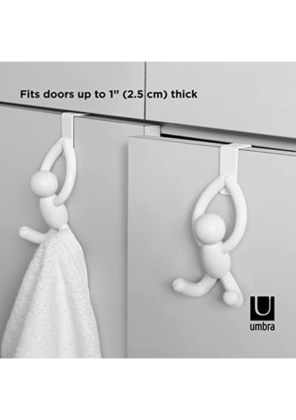 Buddy&apos;de Ayrıca Kapaklar ve Çekmeceler Için Kapı Üstü Kancası Da Bulunmaktadır, Beyaz, 2&apos;li Set fiyatları