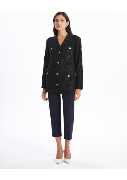 Yeni Sezon V Yaka Kadın Tüvit Ceket fiyatları