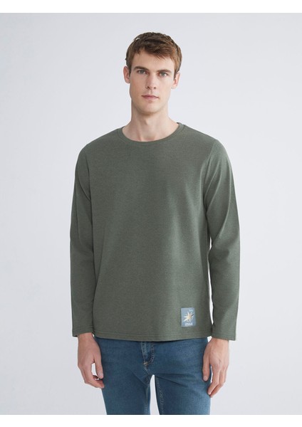 Yeni Sezon Bisiklet Yaka Uzun Kollu Baskılı Erkek Tişört