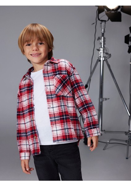 Yeni Sezon Ekose Uzun Kollu Erkek Çocuk Gömlek