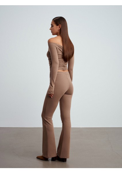 71891 Beli Lastikli Ispanyol Paça Eşofman-Vizon modelleri