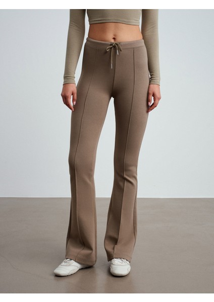 71891 Beli Lastikli Ispanyol Paça Eşofman-Açık Haki indirimleri