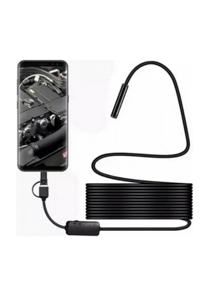 Endoskop Yılan Video Kamera Led’li 5 Metre 7 mm Sert Kablo Yüksek Kaliteli Stereo modelleri