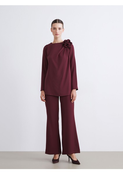 Yeni Sezon Bisiklet Yaka Büzgülü Krep Bluz modelleri