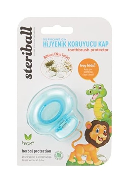 The Humble Co. Steriball Diş Fırçası Için Vegan Hijyenik Koruyucu Açık Mavi Kap fiyatları