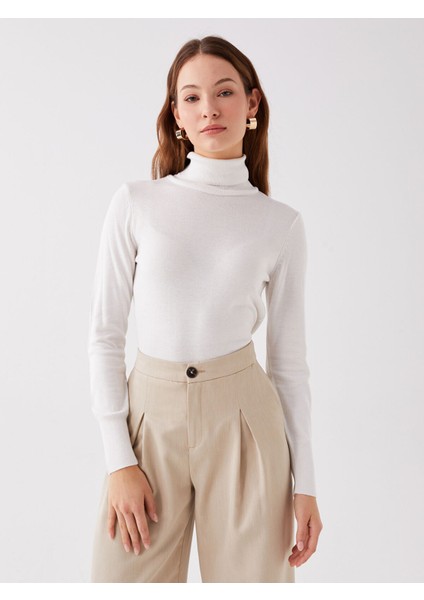 Yeni Sezon Balıkçı Yaka Düz Uzun Kollu Kadın Triko Kazak fiyatları