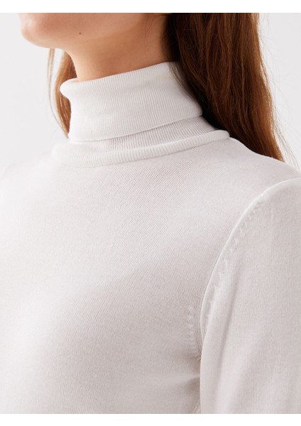 Yeni Sezon Balıkçı Yaka Düz Uzun Kollu Kadın Triko Kazak fırsatları