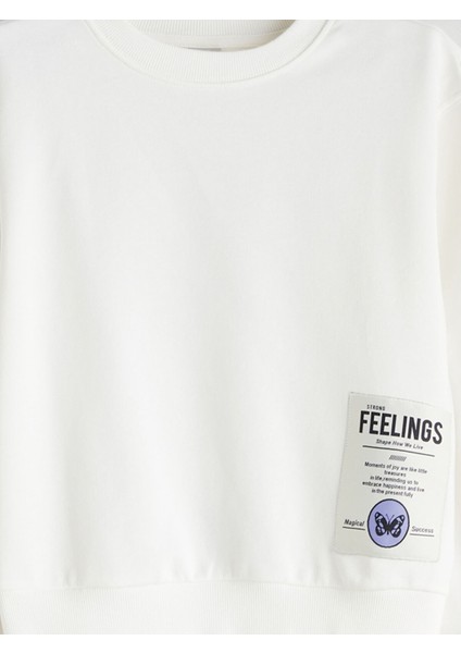 Yeni Sezon Bisiklet Yaka Kız Çocuk Sweatshirt modelleri