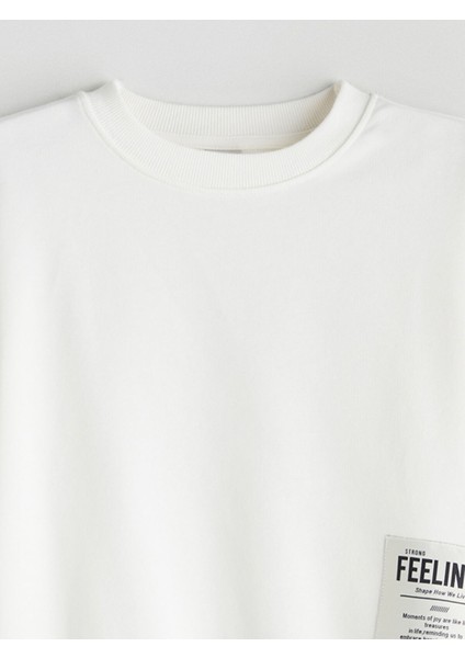 Yeni Sezon Bisiklet Yaka Kız Çocuk Sweatshirt fırsatları