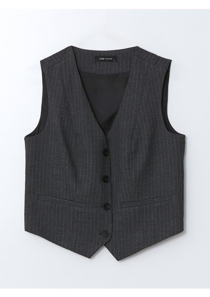 Yeni Sezon V Yaka Çizgili Kadın Klasik Yelek indirimleri