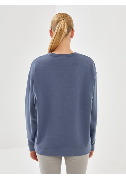 Yeni Sezon Bisiklet Yaka Oversize Kadın Sweatshirt fırsatları