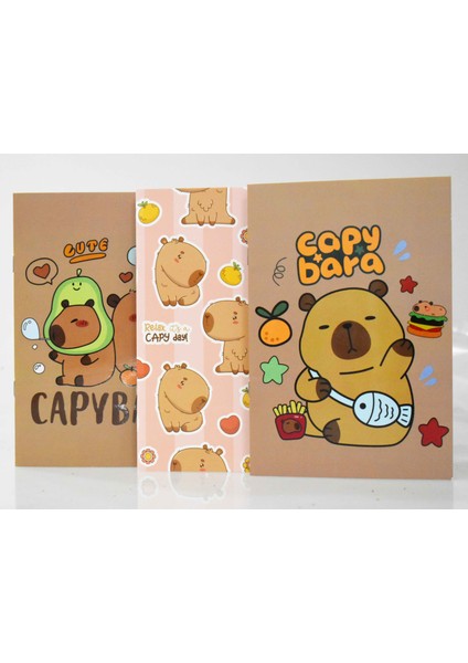 Capy Bara 3'lü Set Defter