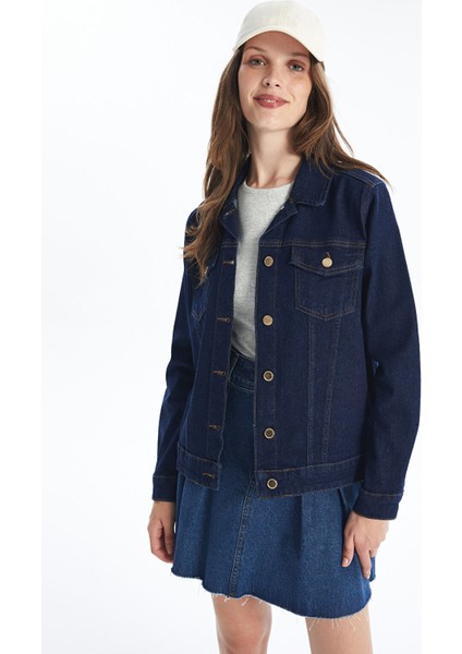 Yeni Sezon Gömlek Yaka Kadın Jean Ceket modelleri