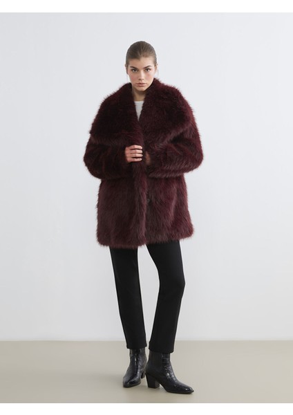 Yeni Sezon Ceket Yaka Oversize Kadın Kürk Mont fiyatları