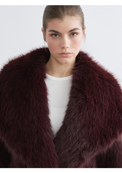 Yeni Sezon Ceket Yaka Oversize Kadın Kürk Mont modelleri