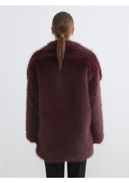 Yeni Sezon Ceket Yaka Oversize Kadın Kürk Mont indirimleri