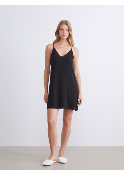 Yeni Sezon V Yaka Askılı Kadın Fantezi Gecelik modelleri