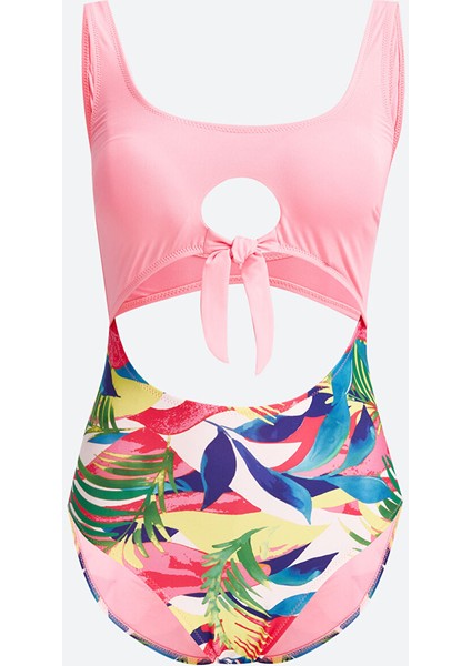 Yeni Sezon Desenli Çıkabilir Pedli Kadın Mayokini