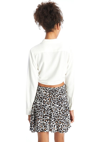 Yeni Sezon Gömlek Yaka Düz Uzun Kollu Keten Karışımlı Kadın Bluz fırsatları