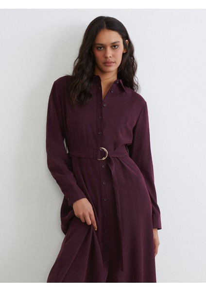 Yeni Sezon Beli Kemerli Gömlek Elbise fiyatları