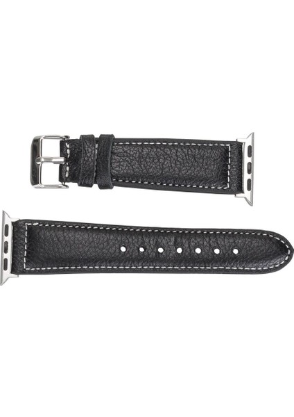 Apple Watch Uyumlu Deri Kordon 42-44-45MM Nm1-As1 Siyah fırsatları
