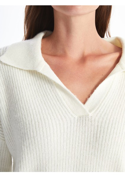 Yeni Sezon Polo Yaka Kadın Triko Kazak modelleri