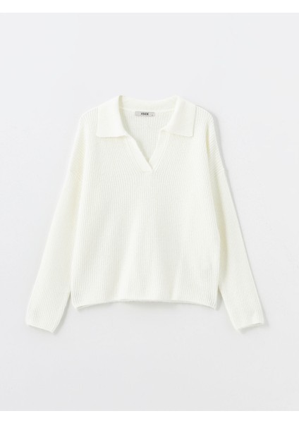 Yeni Sezon Polo Yaka Kadın Triko Kazak indirimleri