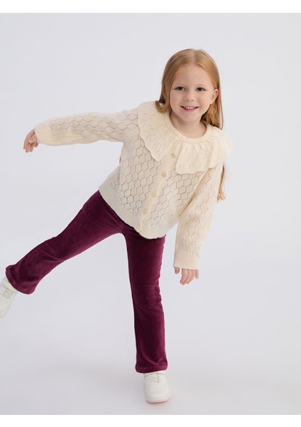 Yeni Sezon Beli Lastikli Kadife Kız Çocuk Tayt